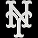 New York Mets 5'' x 6'' Silver Window Graphic Decal