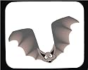 Decorated Mouse Pad with cartoons, bat, flight, cartoon, halloween, animal, rodent