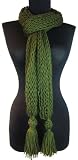 Handmade Ultra Lightweight and Soft Scarf - Italian Green Olive (Open Weave/one-of-a-kind)