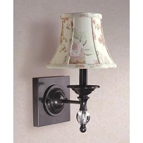 Laura Ashley SLL25107-WKTS0159 1 Light Candle Wall Sconce Fixture, Bronze, White Pink... by Laura Ashley