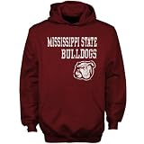 NCAA Mississippi State Bulldogs Youth Maroon Stacked Hoodie Sweatshirt