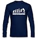 FECHTEN EVOLUTION -Herren Langarm T-Shirt in Navy / Weiss Gr. XXL