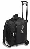 BSI Black 2 Ball Roller Bowling Bag Black/silver