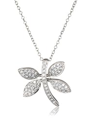 KC Designs "Trinkets" 14k White Gold and Diamond Dragonfly Pendant Necklace Chain, 16"