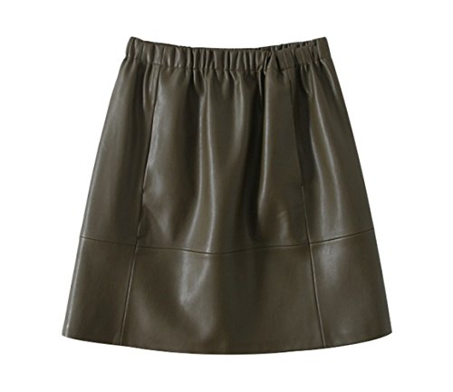 (シーファニー)Cfanny レディース 無地 エレガント 上品 欧米風 革 美脚 美尻 ミニ スカート