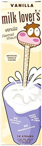 milk lover's Flavored Straws - Vanilla Single Box- 10 Pack
