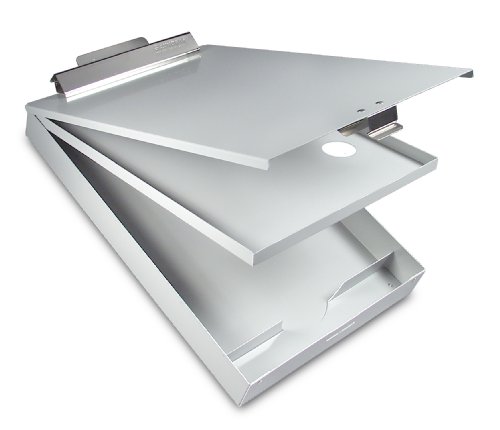Saunders Recycled Aluminum Cruiser-Mate&trade; Storage Clipboard with Dual Tray Storage and Antimicrobial Product Protection, 21017, Letter Size (8.5 inch x 12 inch)