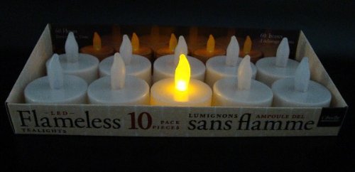 10 LED Teelichter mit Flackereffekt + inklusive Batterien