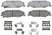 ACDelco Advantage 14D732CH (19286081) Ceramic Rear Disc Brake Pad Set with Hardware