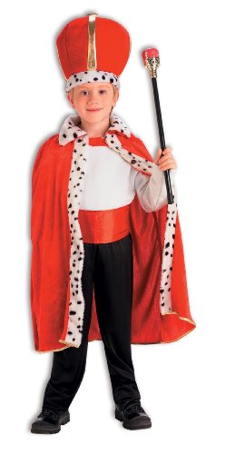 King Robe And Crown Set Child Costume(One Size-As Shown)