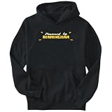 Hoodie Mens Black " POWERED BY Birmingham " Usa Cities