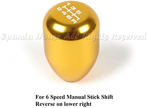 For Jeep Dodge! M10 Threaded!USA 6-Speed Aluminum Metal Manual Gear Stick Shift Knob Billet Gold