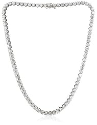 CZ by Kenneth Jay Lane "Traditional" 30 Cttw 4mm Cubic Zirconia 16" Tennis Necklace