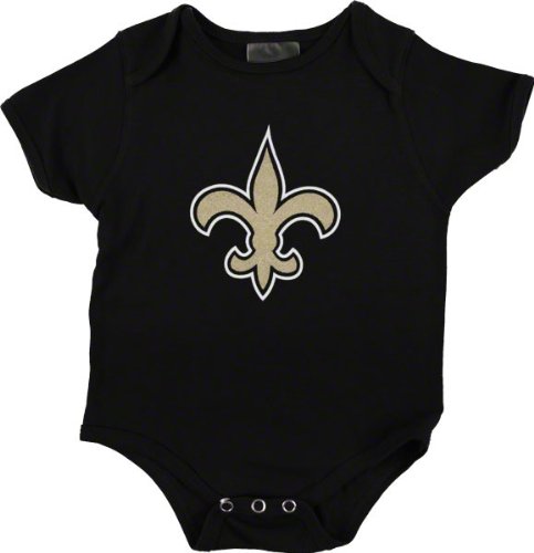 New Orleans Saints Newborn Black Reebok Logo Creeper