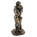 Romantic Bronze Sculpture Of Nude Lovers Standing - Man & Woman In Love Figurine