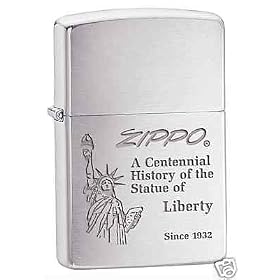 Zippo "Statue of Liberty-Centennial" Chrome Lighter, 5811