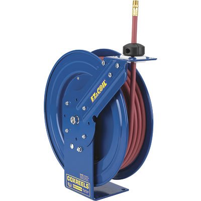 Coxreels EZ-Coil Equipped P-Series Compact Hose Reel with 1/2in. x 50ft. Hose, Model# EZ-P-LP-450