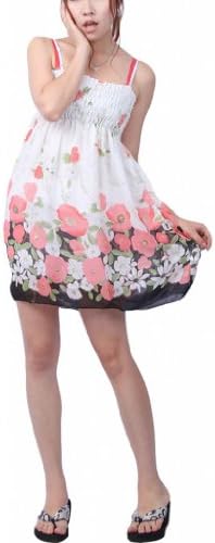 XQN Women's Stylish Knee Length Flower Printed Summer Dress Sundress