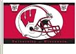 WISCONSIN BADGERS CAR FLAG w/Wall Brackett Set of 2