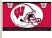 Wisconsin Badgers CAR FLAG w/Wall Brackett Set of 2 - NCAA