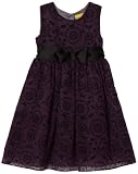 penelope mack girls 2 6x girls sheer flocked dress burgundy black 6x ...