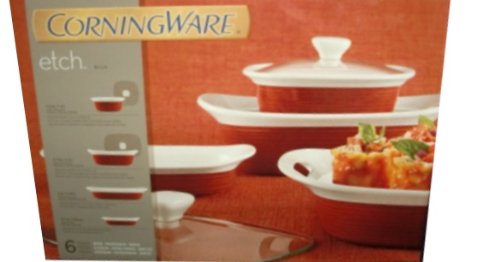 CorningWare - Etch: 6 Piece Set in Brick