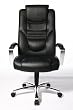 TOPSTAR - fauteuil de direction "Soft Lux", cuir textile, noirr�glage continu de l'assise, dossier rembourr�, assise galb�e rembour�e, m�canisme de bascule, pi�te