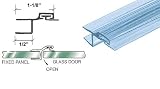 CRL Polycarbonate Strike and Door h Jamb with Vinyl Insert for 180 Degree for 3/8 Glass - 98 in long