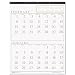 Two-Months-per-Page Wall Calendar in Punched Leatherette Binding, 20 x 26