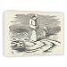 Gathering winter fuel (oil) by John Barker - 3x2 inch Fridge Magnet - large magnetic button - Magnet