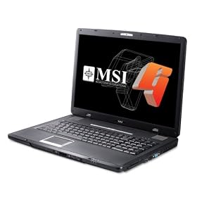 MSI Black GX700 Core2 Duo T8100 2.1GHz 3GB 250GB DVDRW BT 17