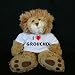 Plush Stuffed Lion (Sighin' Lion) toy with I Love Groucho t-shirt