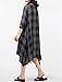 Mordenmiss Women's New Loose Thin Garb Drape Open Front Cardigan L Black Plaid