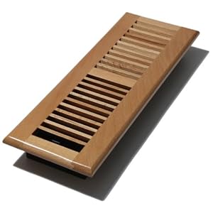 Decor Grates WLBE414-N 4-Inch by 14-Inch Wood Louver Floor Register, Natural Beech