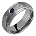 Meia Titanium Ring with Sapphire & Diamonds