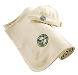Tadpoles Organic Cotton Hand-Embroidered Peace Blanket & Cap