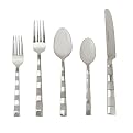 Melio Frosted/ Mirror-Finish 20-pc. Flatware Set