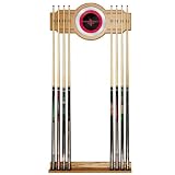 NBA6000-HR - Houston Rockets NBA Billiard Cue Rack with Mirror