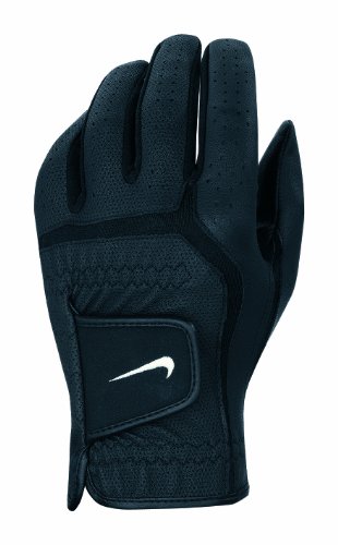 Nike Golf Men’s Dura Feel VI – Left Hand Regular Glove (Black/White, Large)