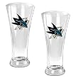 San Jose Sharks 2pc 19oz Pilsner Glass Set - Primary Logo NHL Hockey