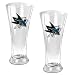 San Jose Sharks 2pc 19oz Pilsner Glass Set - Primary Logo NHL Hockey