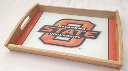 Oklahoma State University Game Day Solid Wood & Acrylic Tray - Officialy Licensed (11.5" X 17.25")
