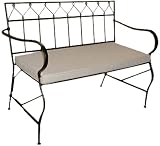 Classic Iron Folding Garden Bench - Pewter