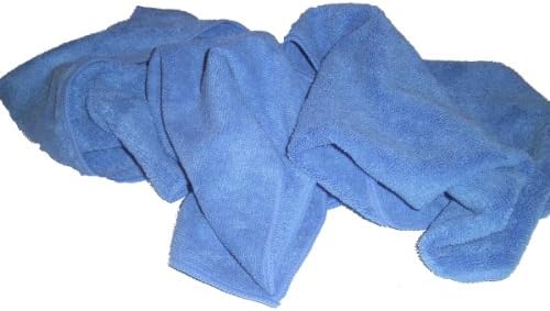 3 - Pack of Blue Microfiber Towels 16" X 16 "- 300 GSM Professional Quality Towels - Used By Professionals + 1 Free Glass Towel