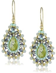Miguel Ases Amazonite Small Tear Drop Earrings