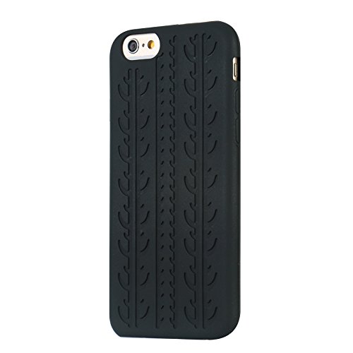 Mansion Premium Soft Flexible Anti-Slip Tire Tread Pattern Rubber Skin TPU Case Gel Cover for iPhone 6 4.7-inch