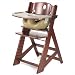 Keekaroo Height Right High Chair with Infant Insert and Tray Combo, Mahogany/Latte
