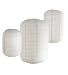 Tag Oversized Oblong Paper Lanterns, Set of 3, White, Assorted Sizes