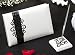 Black Scroll Guest Book and Pen Set