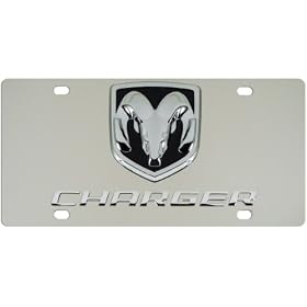 Dodge Charger Chrome Steel License Plate
